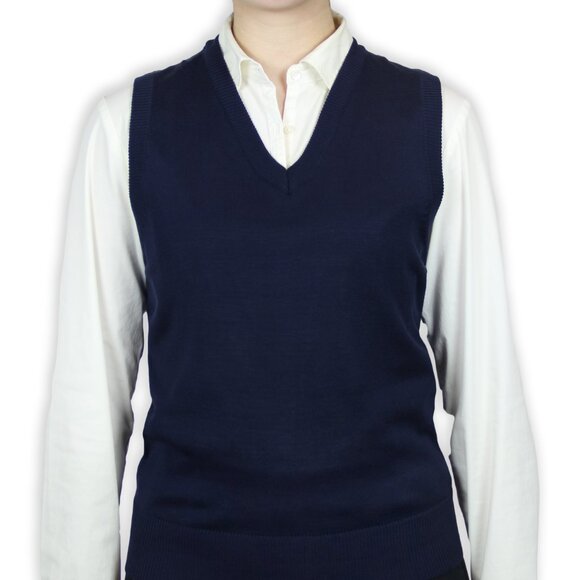 Womens Solid Sweater Vest - Picture 4 of 7